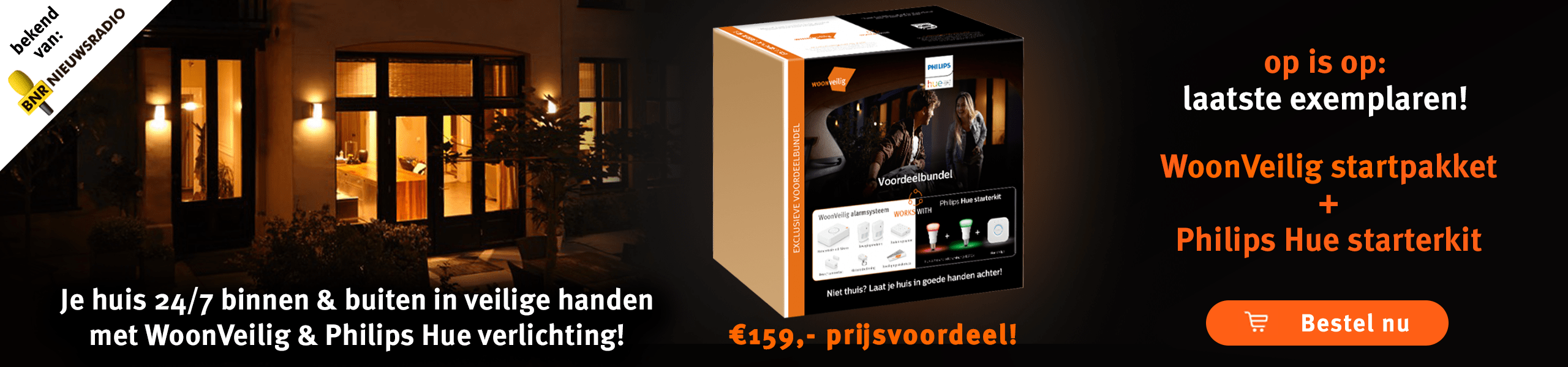 WoonVeilig-Philips Hue voordeelbundel slim alarmsysteem + slimme verlichting vormen de perfecte inbraakbeveiliging