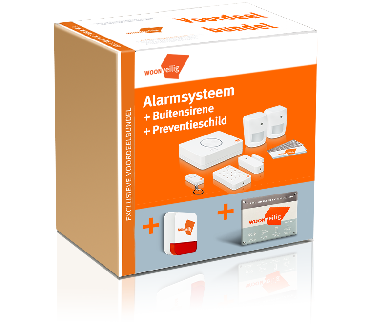 Alarmsysteem + Buitensirene + Preventieschild